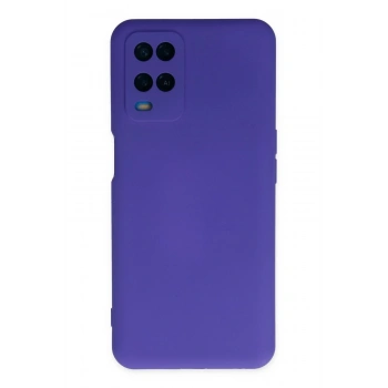 Oppo A54 4G Kılıf Nano içi Kadife Silikon - Mor