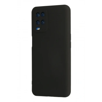 Oppo A54 4G Kılıf Nano içi Kadife Silikon - Siyah