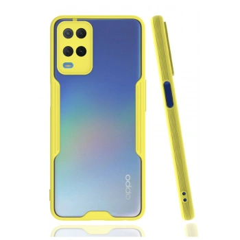 Oppo A54 4G Kılıf Platin Silikon - Sarı