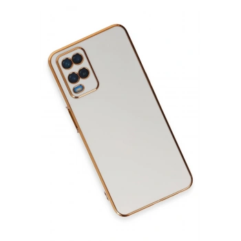 Oppo A54 4G Kılıf Volet Silikon - Beyaz