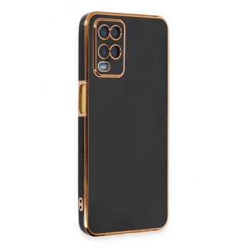 Oppo A54 4G Kılıf Volet Silikon - Siyah