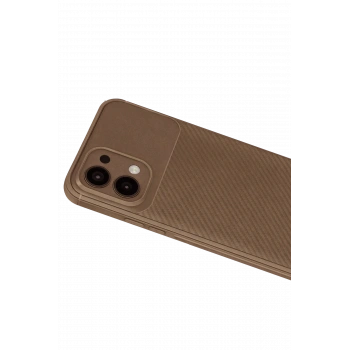 Oppo A6 Pro 4G Auto Focus Karbon Kapak - Kahverengi