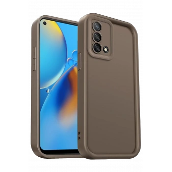 Oppo A74 4G Kılıf Viera Silikon - Kahverengi