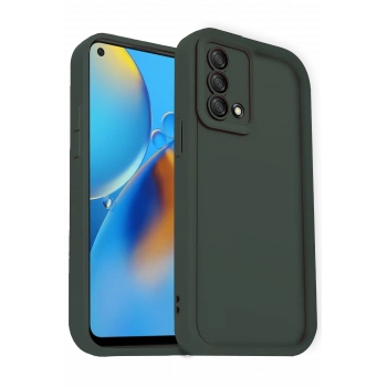 Oppo A74 4G Kılıf Viera Silikon - Koyu Yeşil