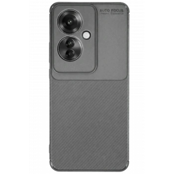 Oppo Reno 11F Kılıf Auto Focus Karbon Kapak - Gri