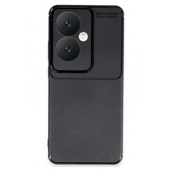 Oppo Reno 11F Kılıf Auto Focus Karbon Kapak - Siyah