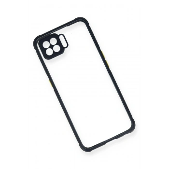 Oppo Reno 4 Lite Kılıf Miami Şeffaf Silikon - Lacivert