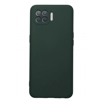 Oppo Reno 4 Lite Kılıf Nano içi Kadife Silikon - Koyu Yeşil