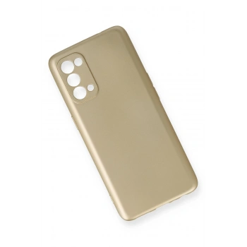 Oppo Reno 5 Kılıf First Silikon - Gold