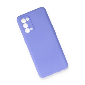 Oppo Reno 5 Kılıf First Silikon - Lila
