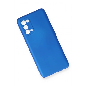Oppo Reno 5 Kılıf First Silikon - Mavi