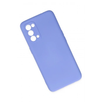 Oppo Reno 5 Kılıf Nano içi Kadife Silikon - Lila