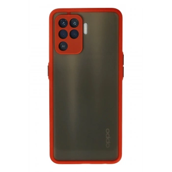 Oppo Reno 5 Lite Kılıf Montreal Silikon Kapak - Kırmızı