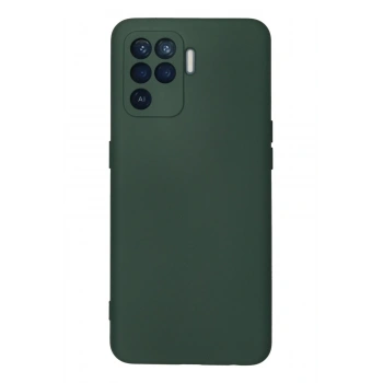 Oppo Reno 5 Lite Kılıf Nano içi Kadife Silikon - Koyu Yeşil