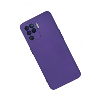 Oppo Reno 5 Lite Kılıf Nano içi Kadife Silikon - Mor