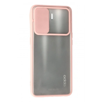 Oppo Reno 5 Lite Kılıf Palm Buzlu Kamera Sürgülü Silikon - Pembe