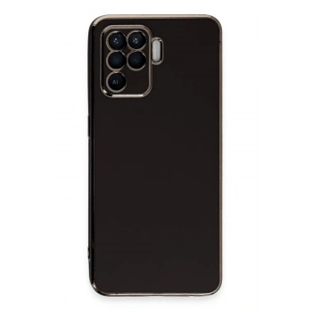 Oppo Reno 5 Lite Kılıf Volet Silikon - Siyah