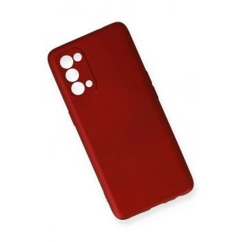 Oppo Reno 5 Pro Kılıf First Silikon - Bordo