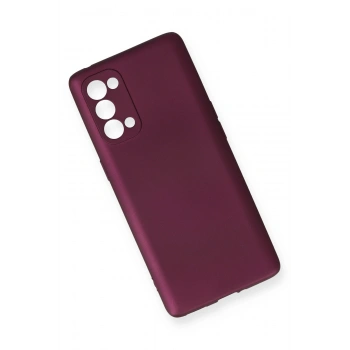 Oppo Reno 5 Pro Kılıf First Silikon - Mürdüm