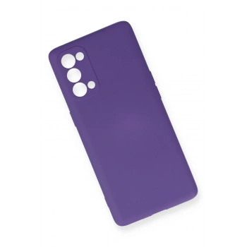 Oppo Reno 5 Pro Kılıf Nano içi Kadife Silikon - Mor