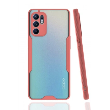 Oppo Reno 6 Kılıf Platin Silikon - Pembe