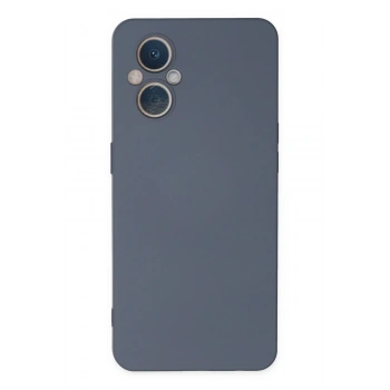 Oppo Reno 7 Lite Kılıf Nano içi Kadife Silikon - Gri