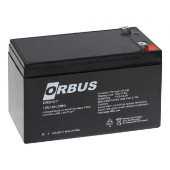 ORBUS 12V 7AH Kuru Bakımsız Akü