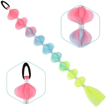 Örgülü Aksesuarlı Lastikli At Kuyruğu - ACM13