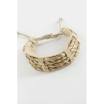 Örgülü Vinlex Deri Bileklik