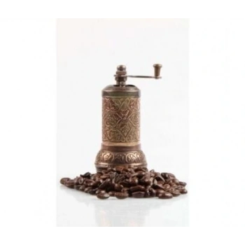 Osmanlı Motifli Kahve ve Baharat Değirmeni Bakır