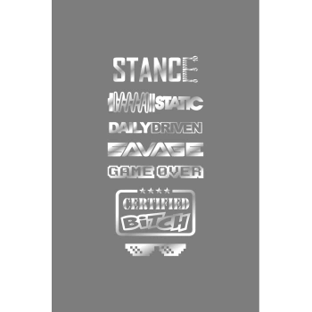 Oto Arka Cam Sticker İngilizce Model 69 40*20 Cm