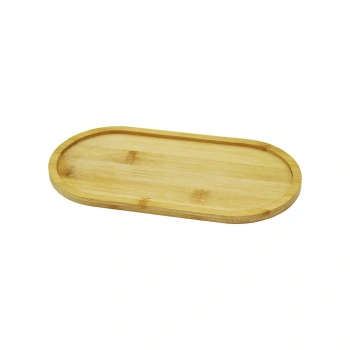 OVAL AHŞAP BAMBU YAĞDANLIK ALTLIK 12X23CM (4887)