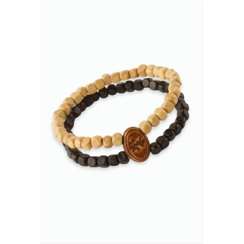 Oval Bambu Ahşap Bileklik 6 mm