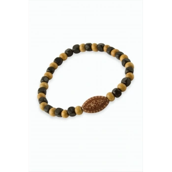 Oval Bambu Ahşap Bileklik 6 mm