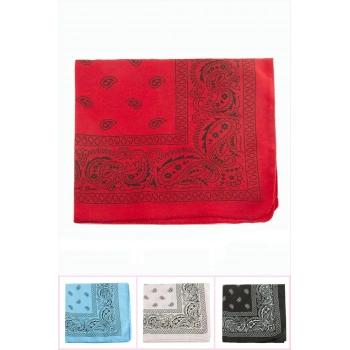 Oval Desenli Keten Bandana 50*50