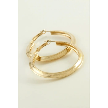 Oval Halka Küpe 4 cm