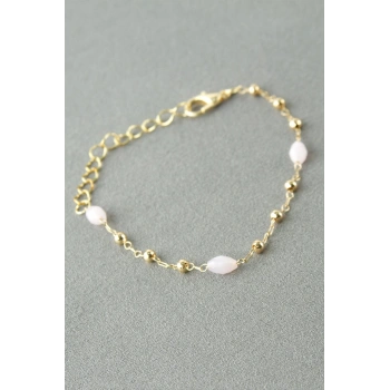 Oval Kristal Taşlı Bileklik