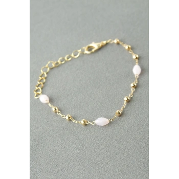 Oval Kristal Taşlı Bileklik