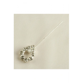 Oval Taşlı Eşarp İğnesi