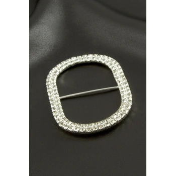 Oval Taşlı Kemer Tokası 2 Adet