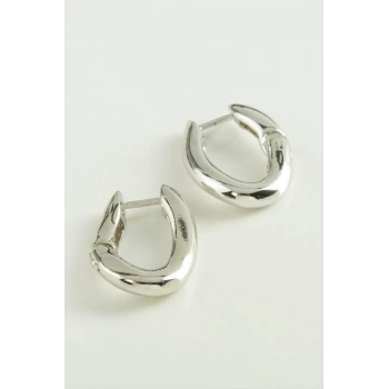 Oval Trend Metal Küpe