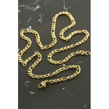 Oval Zincir Çelik Kolye 55 cm