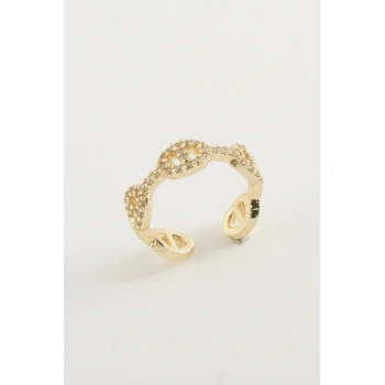 Oval Zirkon Taşlı Yüzük