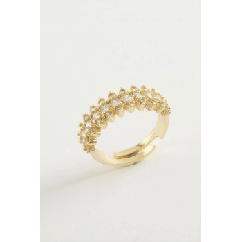 Oval Zirkon Taşlı Yüzük