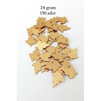 Oya Abiye Bileklik Kolye Pleksi Metalik Plastik Pul Altın Renk 24 gram 150 adet - BNC549