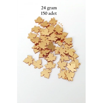 Oya Abiye Bileklik Kolye Pleksi Metalik Plastik Pul Altın Renk 24 gram 150 adet - BNC551