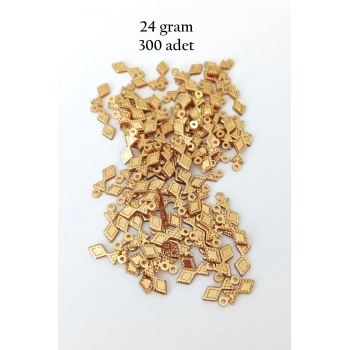 Oya Abiye Bileklik Kolye Pleksi Metalik Plastik Pul Altın Renk 24 gram 300 adet - BNC536