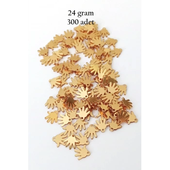 Oya Abiye Bileklik Kolye Pleksi Metalik Plastik Pul Altın Renk 24 gram 300 adet - BNC545