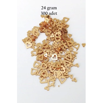 Oya Abiye Bileklik Kolye Pleksi Metalik Plastik Pul Altın Renk 24 gram 300 adet - BNC548