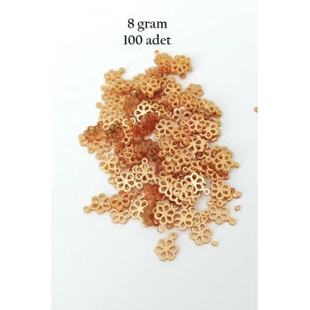Oya Abiye Bileklik Kolye Pleksi Metalik Plastik Pul Altın Renk 8 gram 100 adet - BNC479